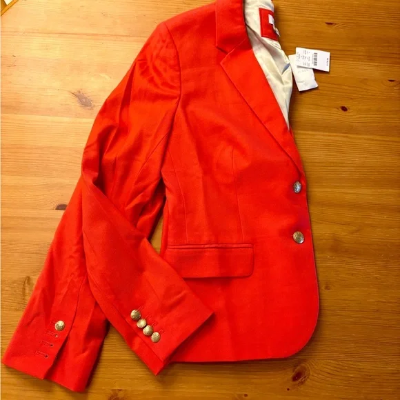 J. Crew NWT Bright Orange Blazer - Size 8 - Picture 4 of 9